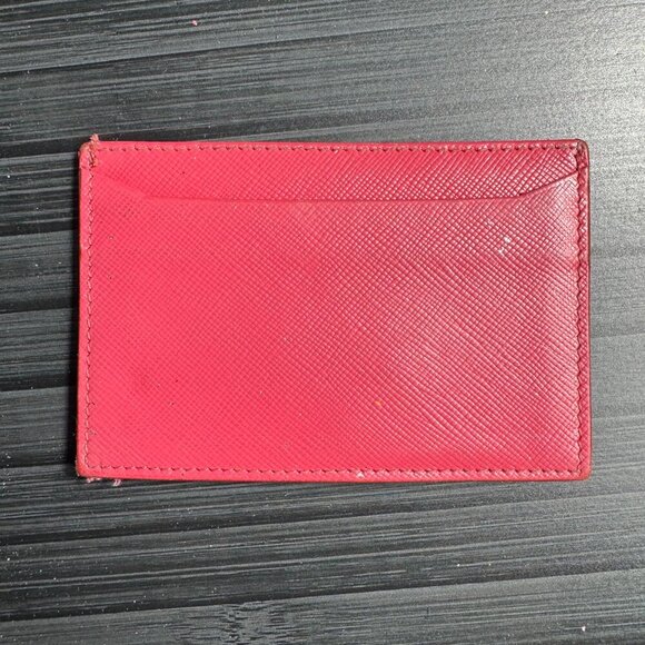 Prada Saffiano Leather Pink Card Holder (Like New) - Picture 2 of 4